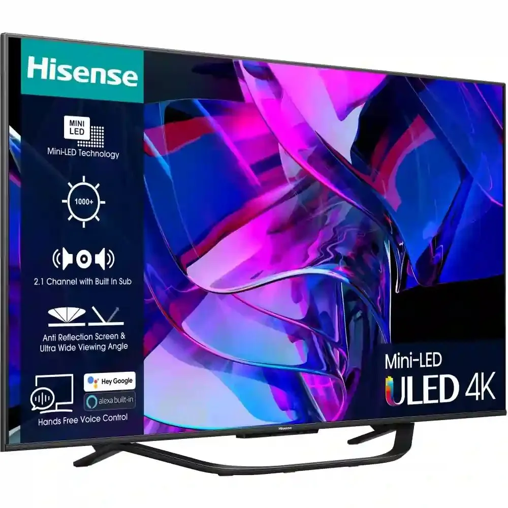 Hisense U7 Series 65U7KQTUK 65" Mini LED 4K Ultra HD Mini-LED Smart TV - Grey