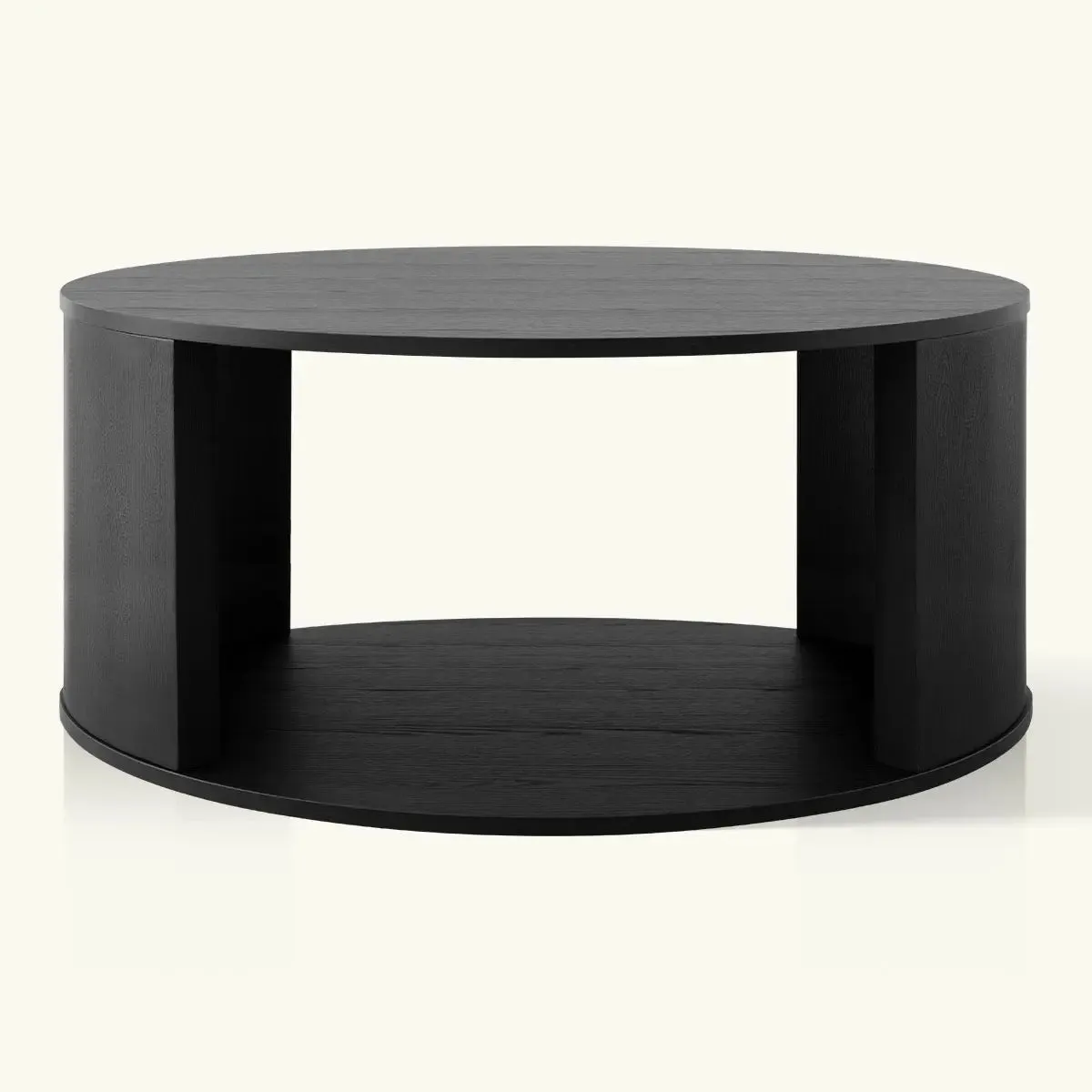 Hobo 40" Modern Black Round Coffee Table
