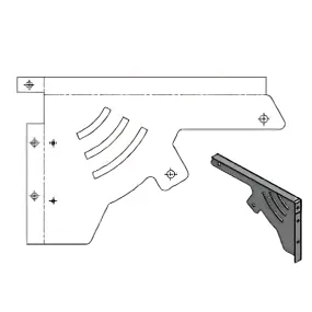 IR Energy 30 Degree Angle Stainless Steel Combustible Wall Mount Bracket Kit ETSCW17S