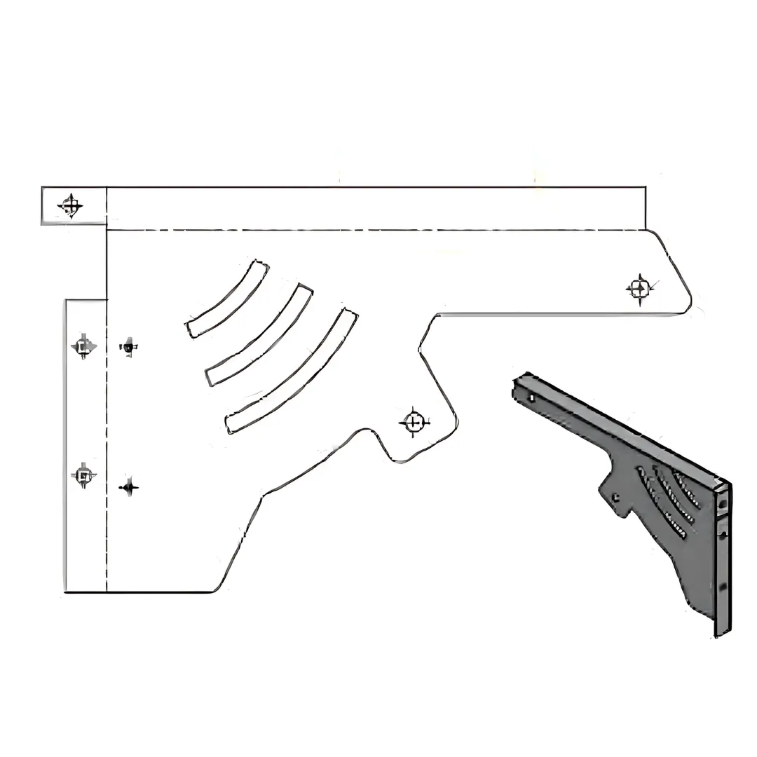 IR Energy 30 Degree Angle Stainless Steel Combustible Wall Mount Bracket Kit ETSCW17S