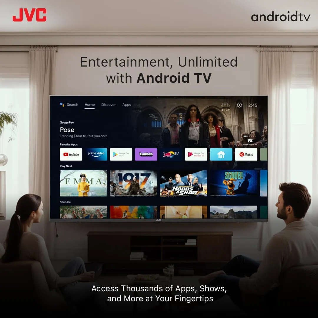 JVC 75 inch UHD 4K QLED Android TV AV-JQ757115A