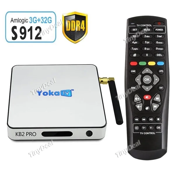 KB2 PRO 3GB 32GB Android 6.0 TV Box Amlogic S912 Octa core Android Tv Box Kodi Dual WiFi Smart Tv Box OTA