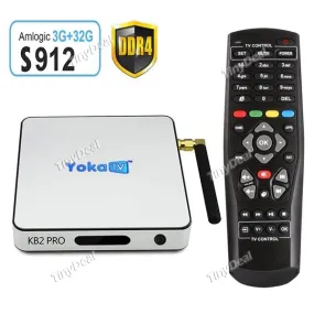 KB2 PRO 3GB 32GB Android 6.0 TV Box Amlogic S912 Octa core Android Tv Box Kodi Dual WiFi Smart Tv Box OTA