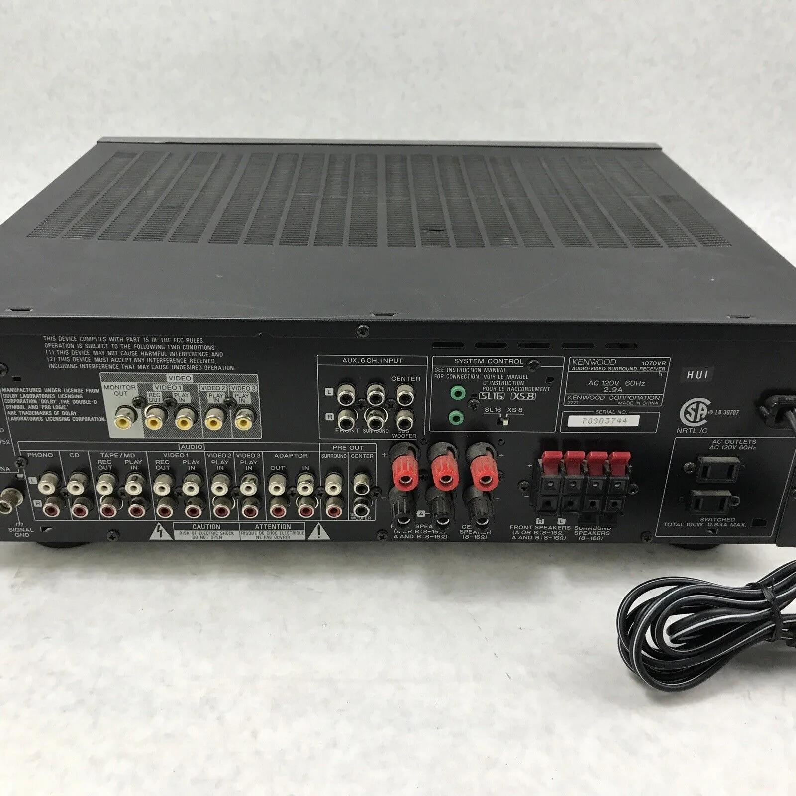 Kenwood 1070VR Audio-Video 5.1 Channel Surround Sound