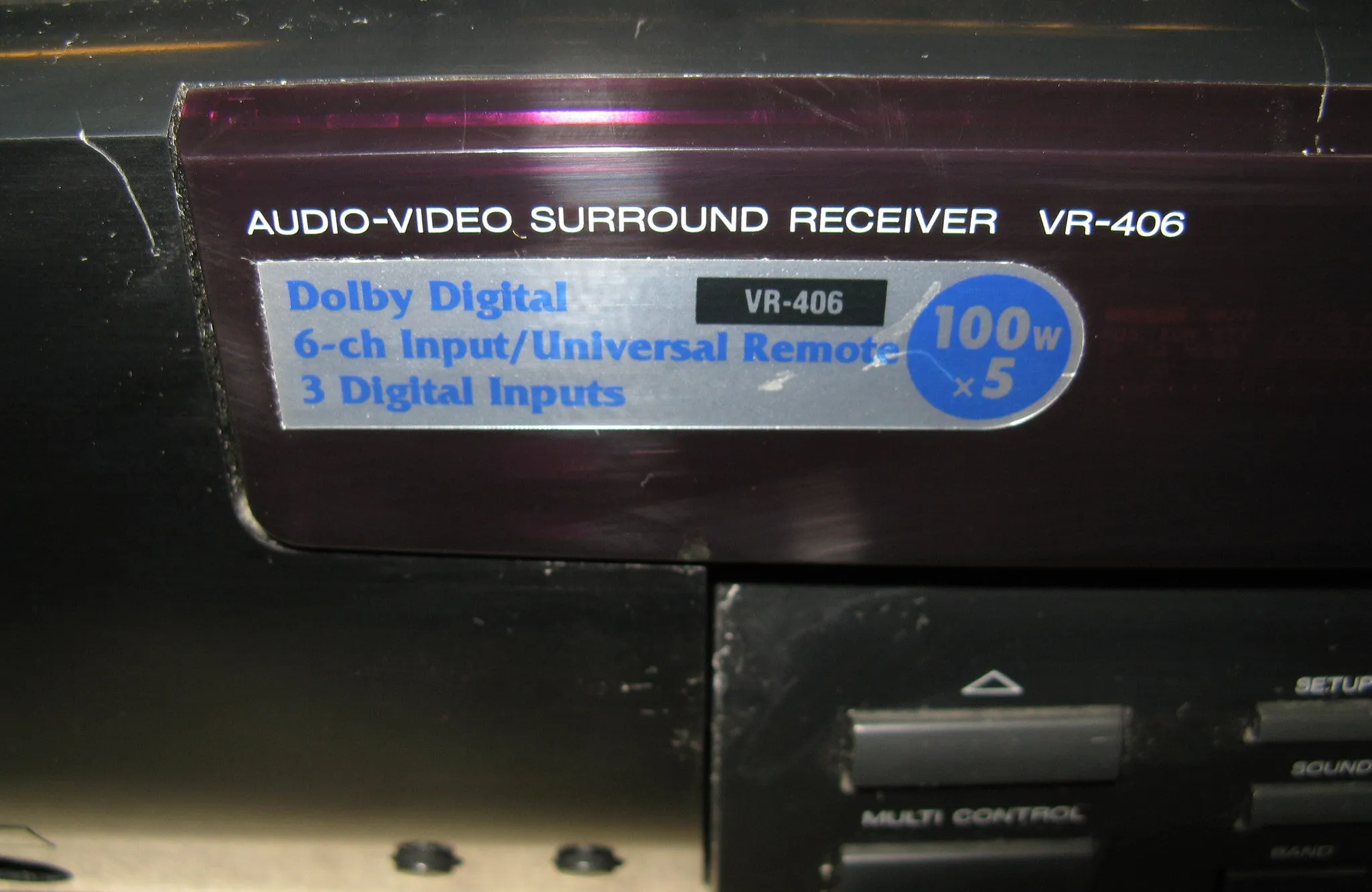 Kenwood VR-406 Audio/Video Surround Receiver