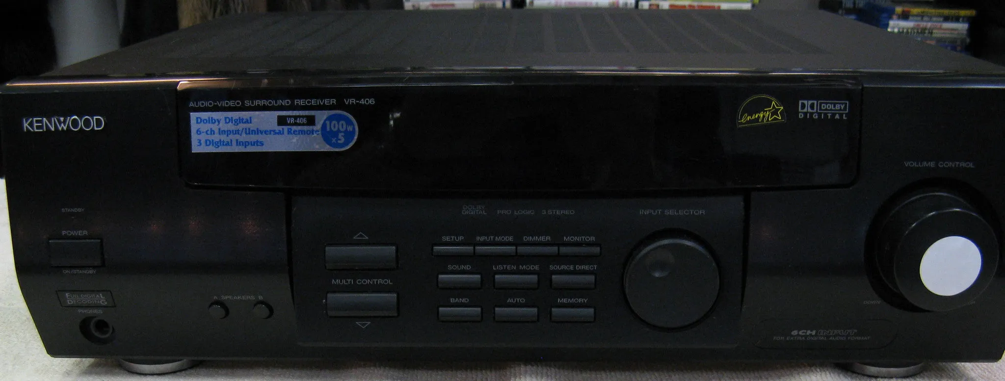 Kenwood VR-406 Audio/Video Surround Receiver