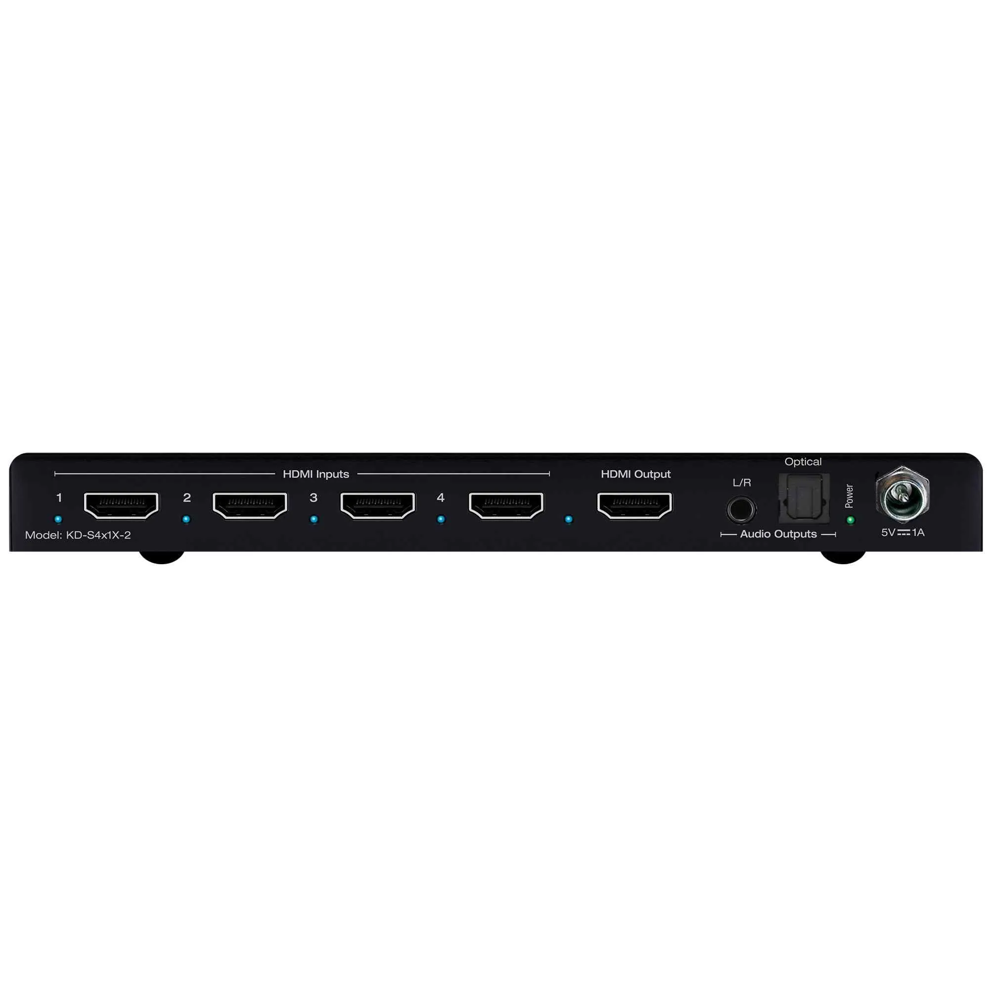 Key Digital KD-S4x1X-2 HDMI Switcher with L/R and Optical Audio De-Embedded Output