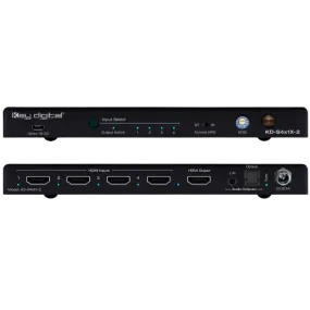 Key Digital KD-S4x1X-2 HDMI Switcher with L/R and Optical Audio De-Embedded Output