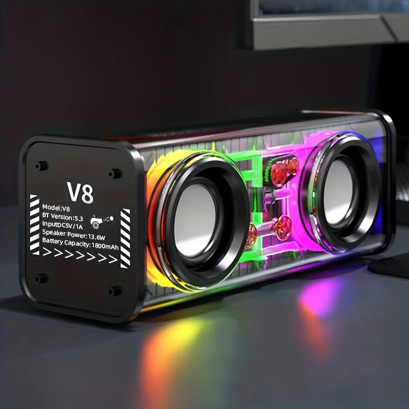 Kinglucky V8 Wireless Speaker, Speaker with 16W Loud Sound & Deeper Bass, 24H Playtime, TWS Pairing Portable Wireless Speaker for Home, Outdoor