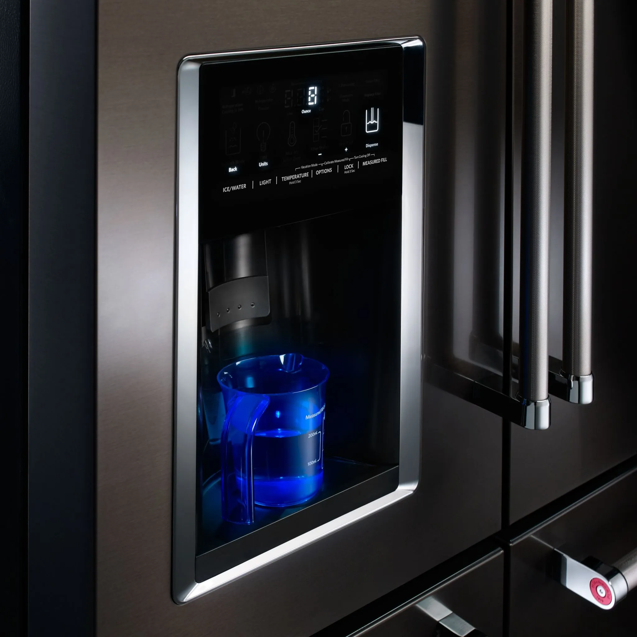 KitchenAid 5 Door Fridge (KRMF706EBS) - Black Stainless Steel with PrintShield™ Finish