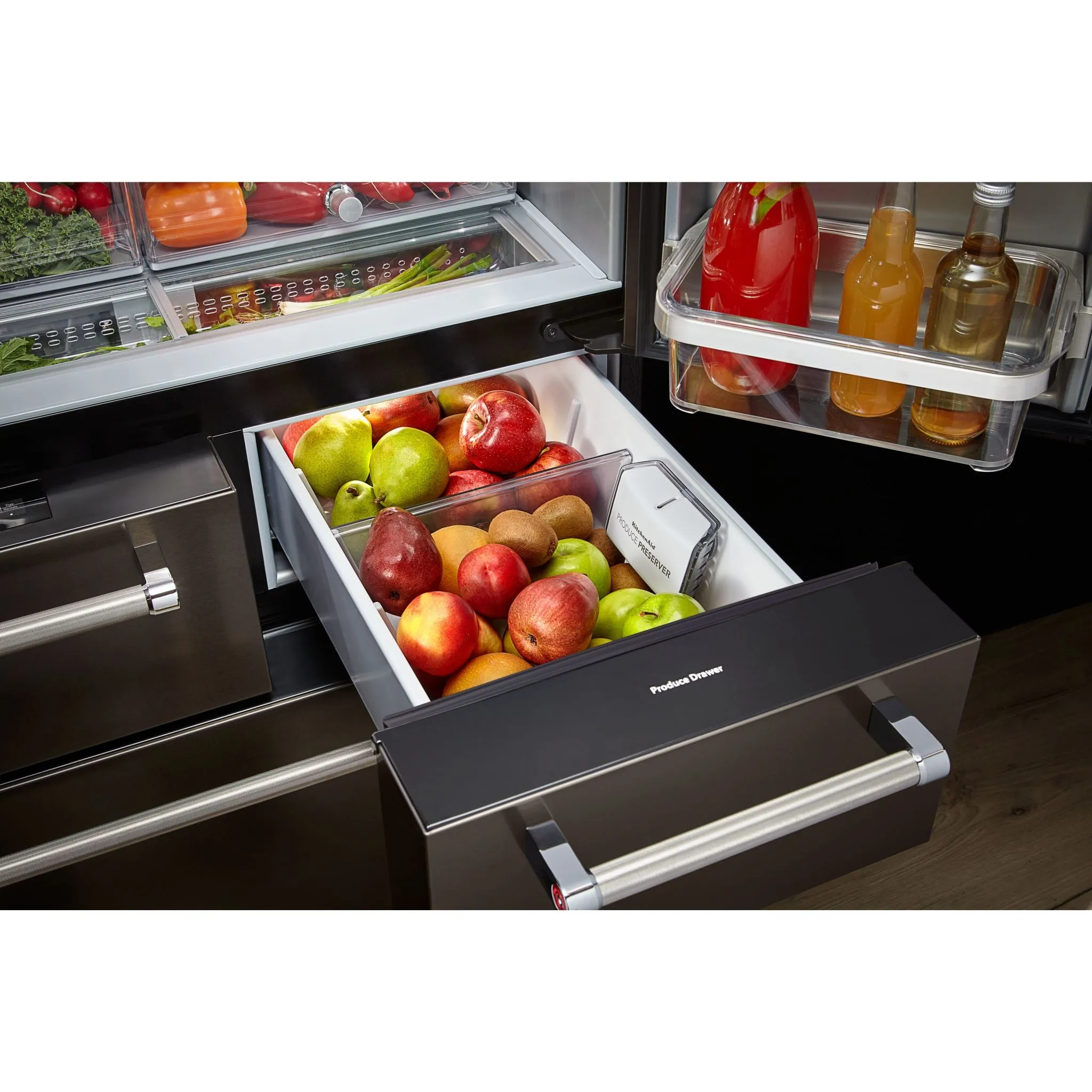 KitchenAid 5 Door Fridge (KRMF706EBS) - Black Stainless Steel with PrintShield™ Finish