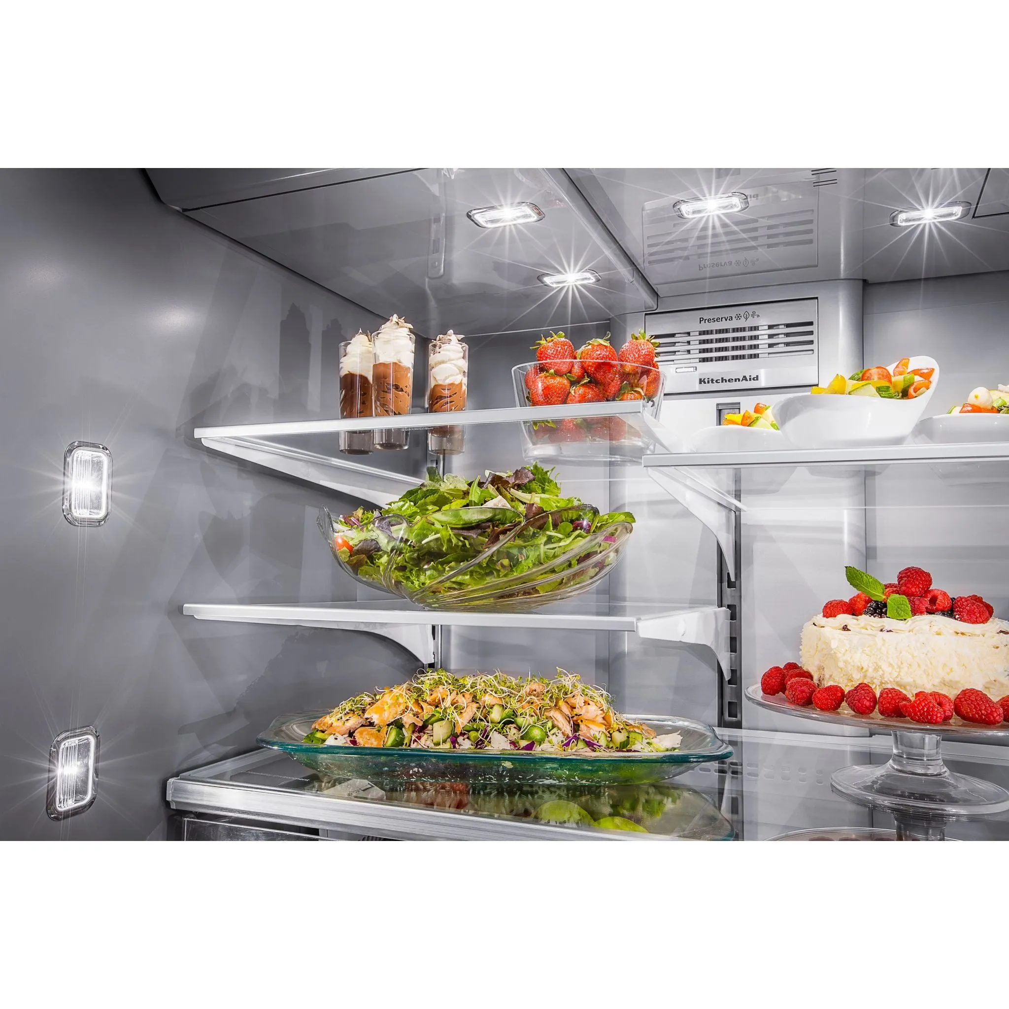 KitchenAid 5 Door Fridge (KRMF706EBS) - Black Stainless Steel with PrintShield™ Finish