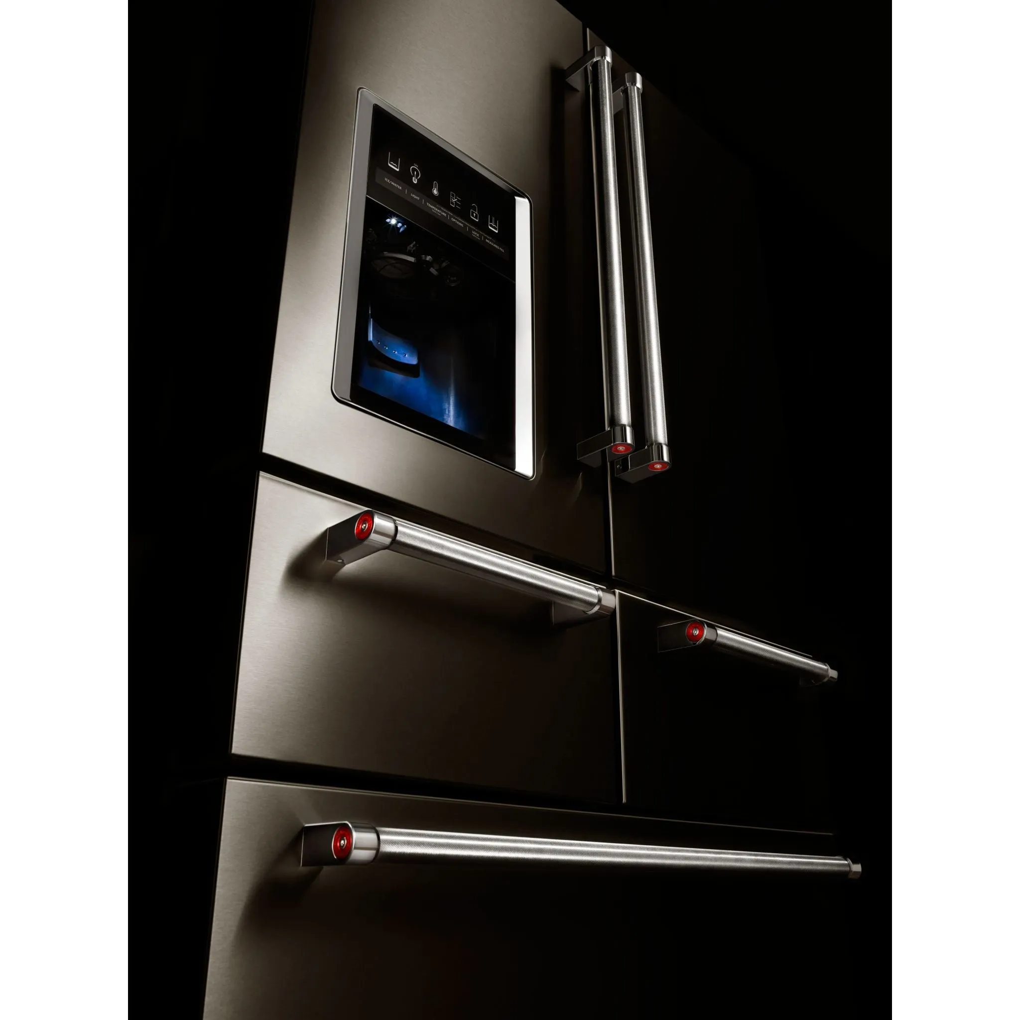KitchenAid 5 Door Fridge (KRMF706EBS) - Black Stainless Steel with PrintShield™ Finish
