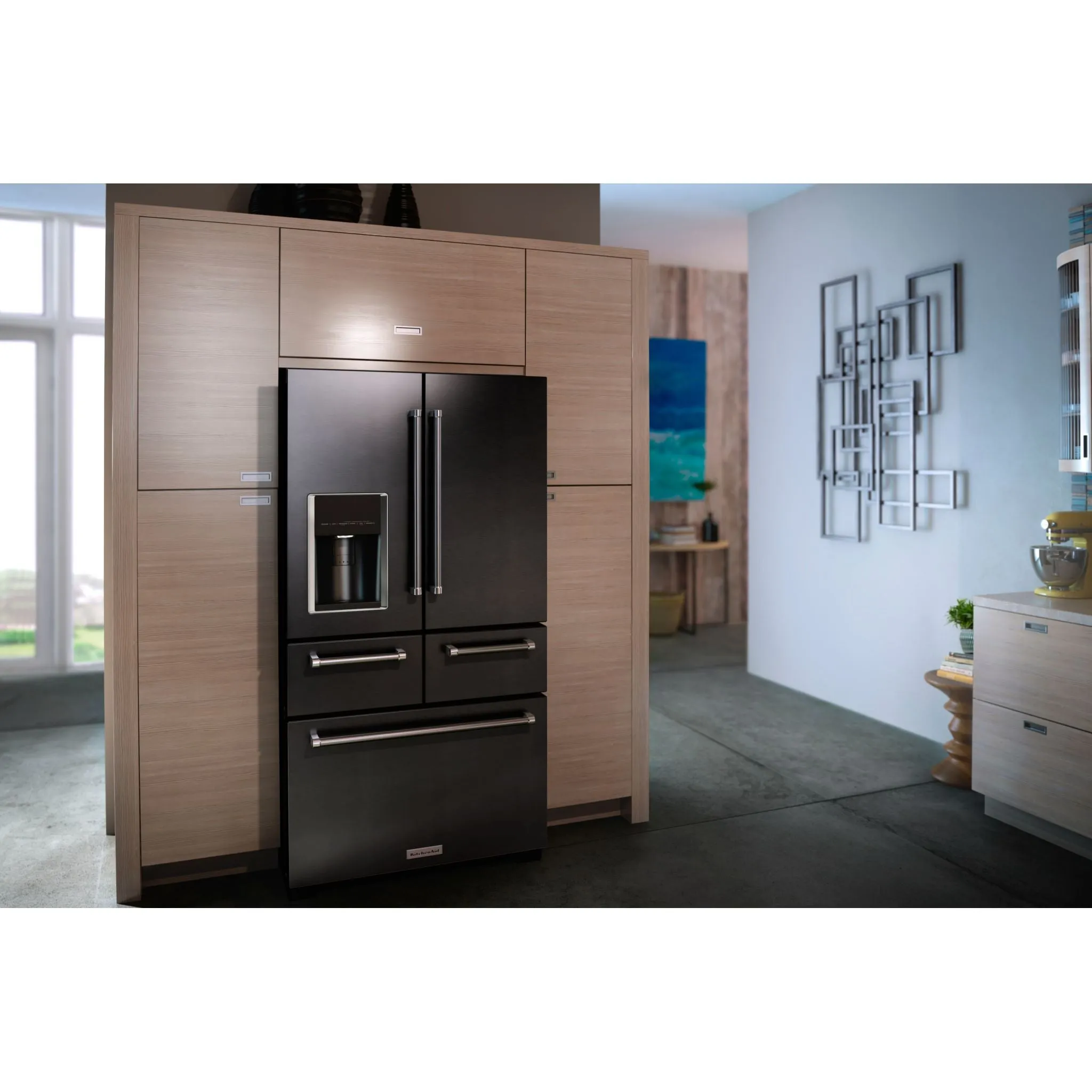 KitchenAid 5 Door Fridge (KRMF706EBS) - Black Stainless Steel with PrintShield™ Finish