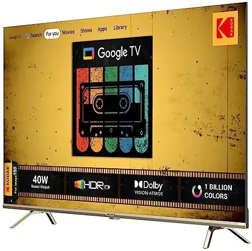 Kodak 126 cm (50 inches) CAPRO Series 4K Ultra HD LED Google TV 50CAPROGT5012 (Black)