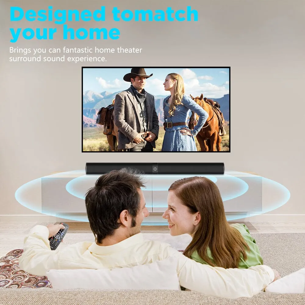 KY8000 Sound Bar, 2 in 1 Separable & 60W SoundBar for Smart TV, Bluetooth 5.0 Soundbar with Wired & Wireless Connect
