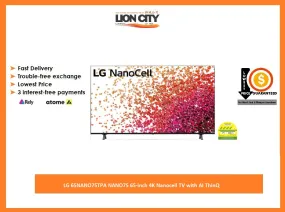 LG 65NANO75TPA NANO75 65-inch 4K Nanocell TV with AI ThinQ