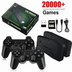 M8 GAME 4K WITH TAKKEN 3 GAME (64GB TF CARD) FOR 20000  GAMES AND TWO GAME CONTROLLERS RK3228 RAM 256MB, ROM 128MB