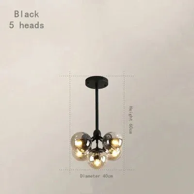 Mansion Retro Industrial Magic Bean Glass Chandelier LED