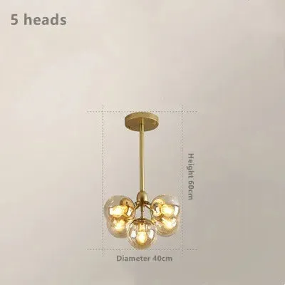 Mansion Retro Industrial Magic Bean Glass Chandelier LED