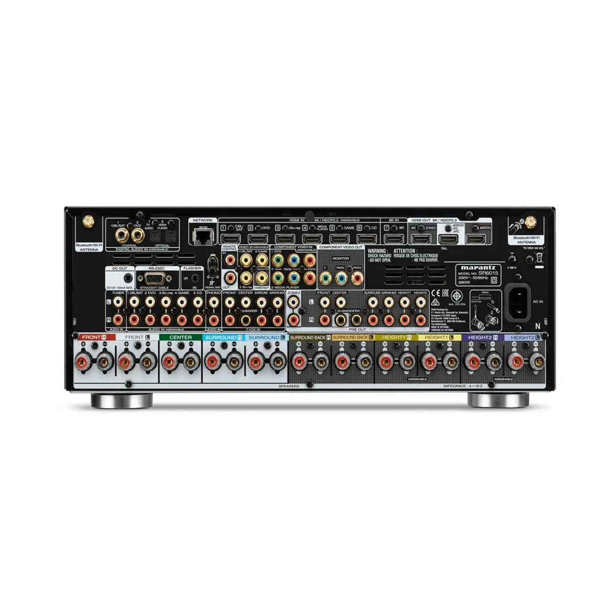 Marantz SR6015 9.2 Ch 8K AV Receiver with 3D Sound and HEOS Built-in