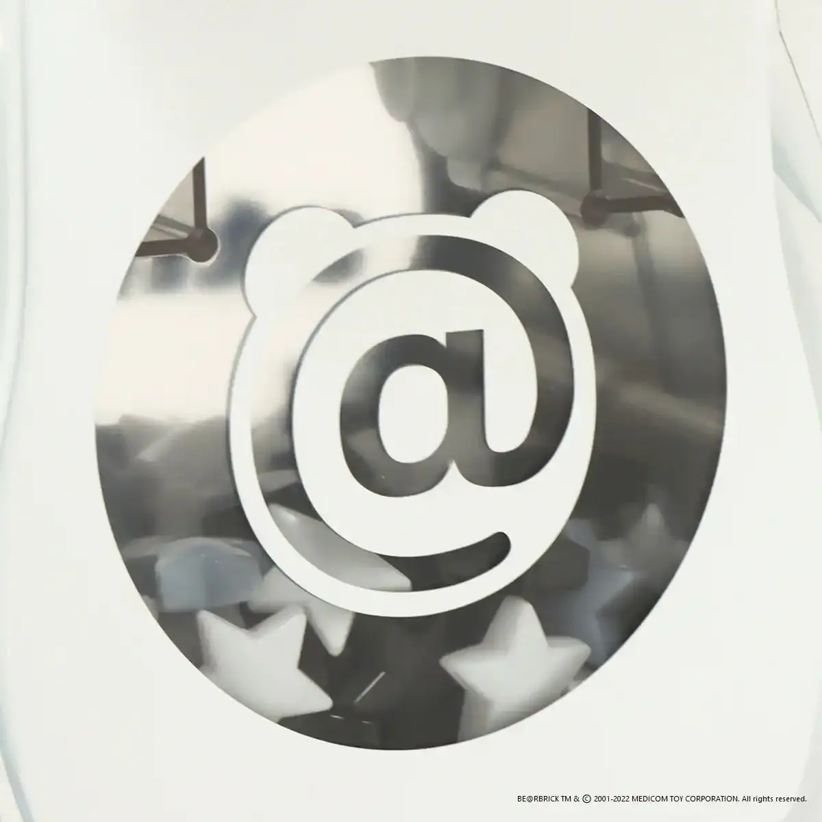 MEDICOM TOY BEARBRICK ATMOS WHITE CHROME VER. 1000