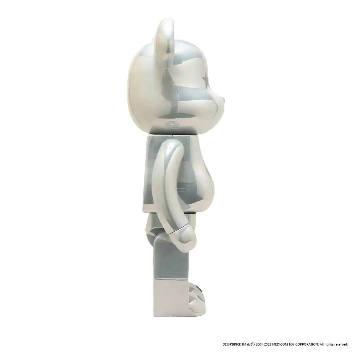 MEDICOM TOY BEARBRICK ATMOS WHITE CHROME VER. 1000