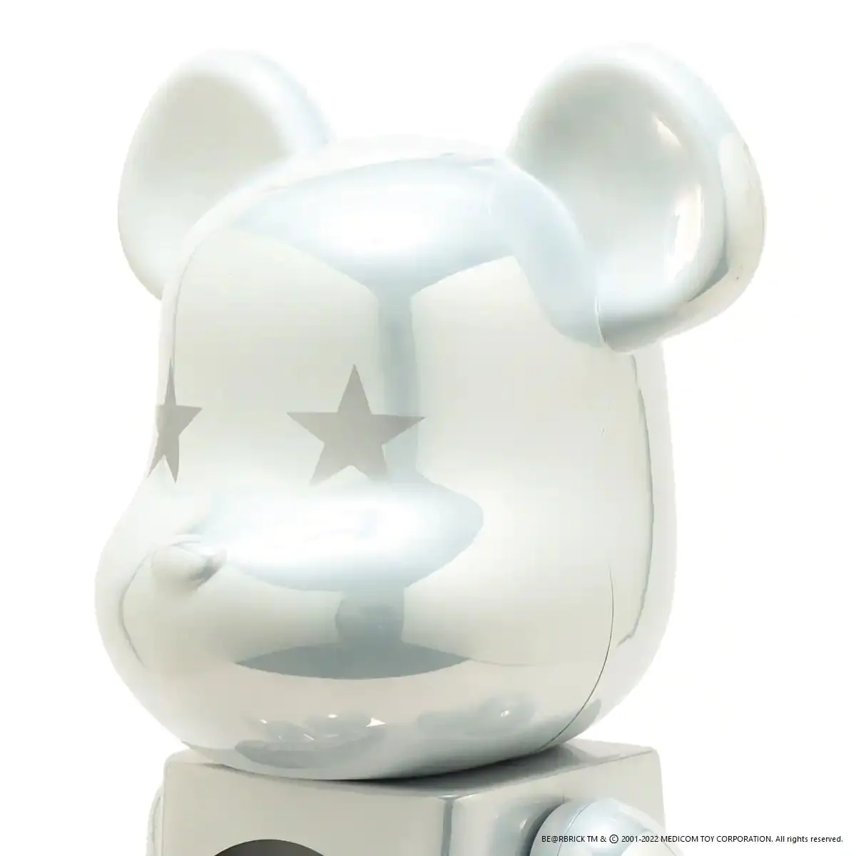 MEDICOM TOY BEARBRICK ATMOS WHITE CHROME VER. 1000