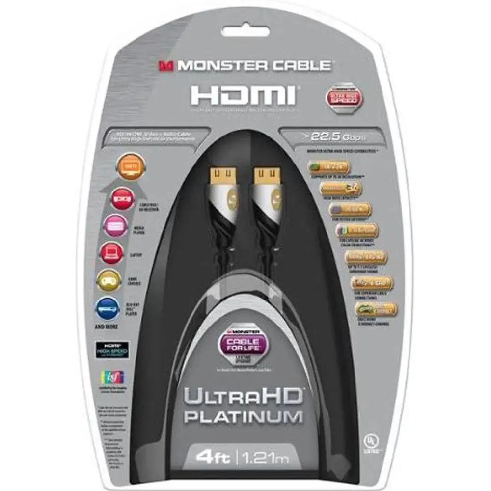 Monster Cable Platinum Ultra High Speed HDMI Cable with Ethernet