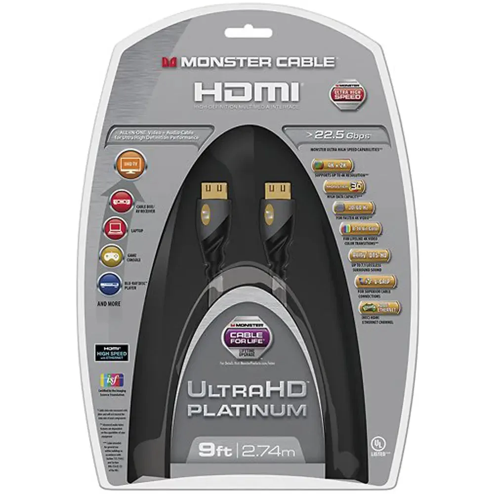 Monster Cable Platinum Ultra High Speed HDMI Cable with Ethernet