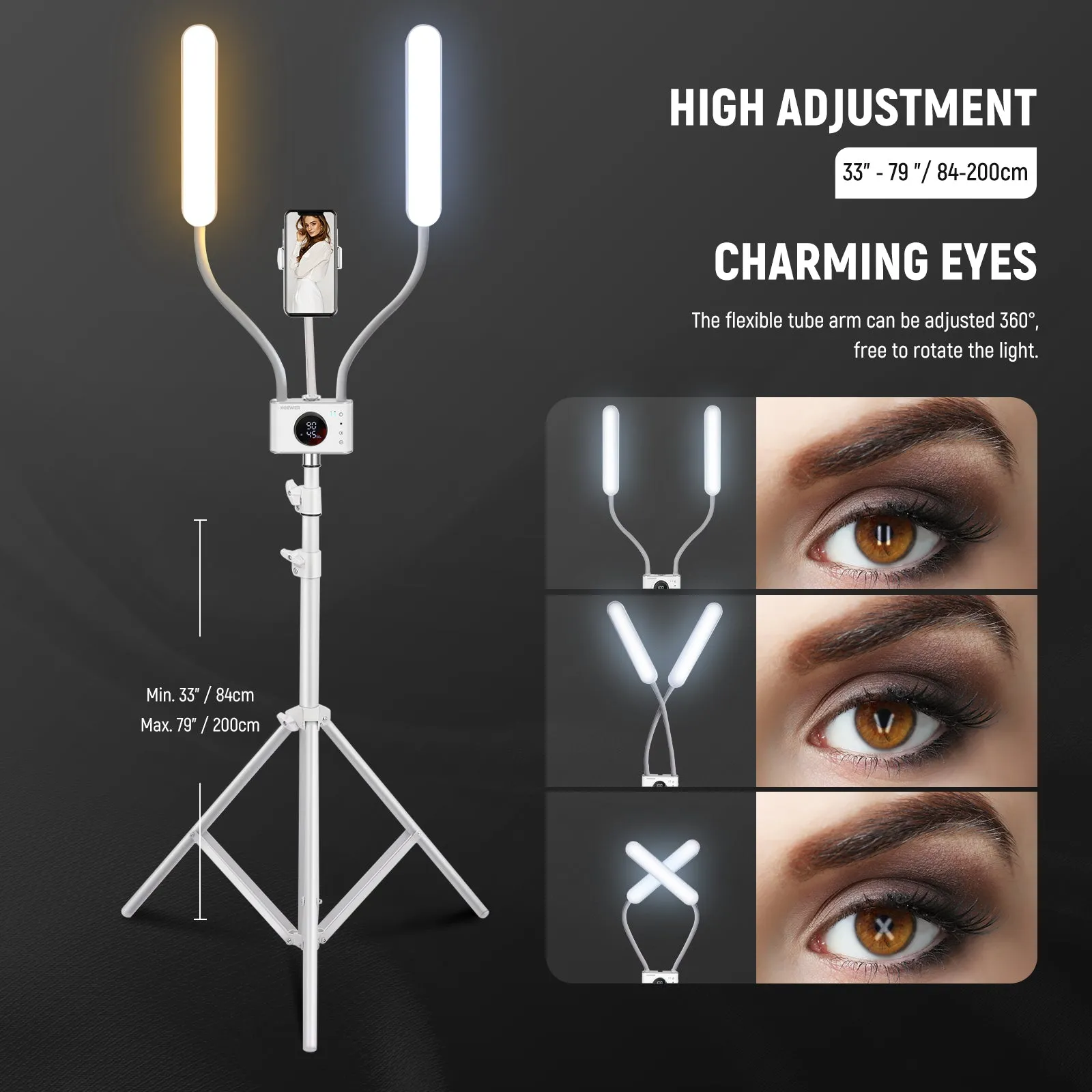 NEEWER BH40B Bi-Color Esthetician Light Kit