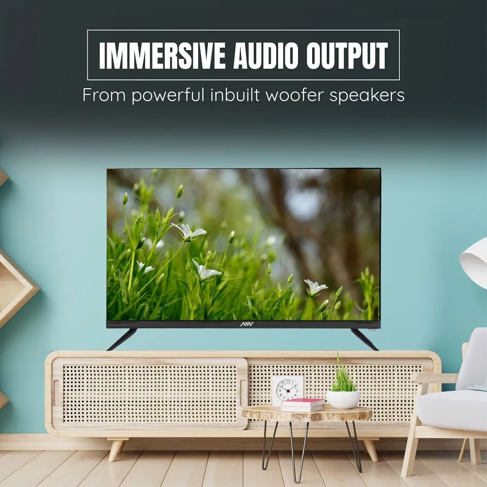 NVY 80 cm (32 inch) HD Ready Smart Frameless LED TV, NVA32SFR1 (Black) (2023 Model)