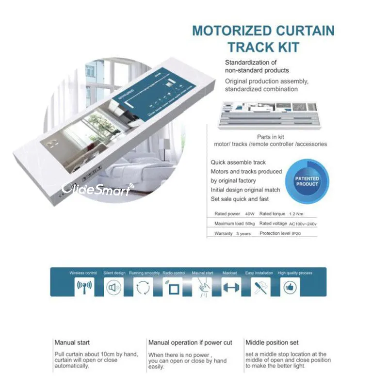 Olide Wifi Smart Curtain Motor Tracking Sytsem Alexa Echo Google Home Workable