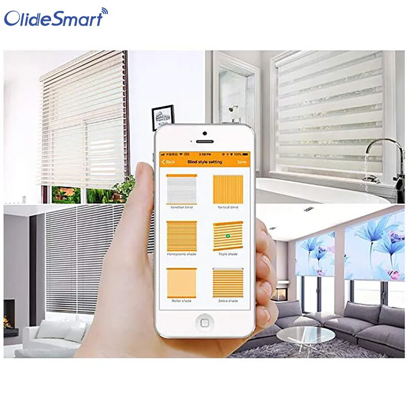 Olidesmart DIY Roller Shutter Motor AC100-240V, Electric Roller Blind Tubular Motor Kit, Factory