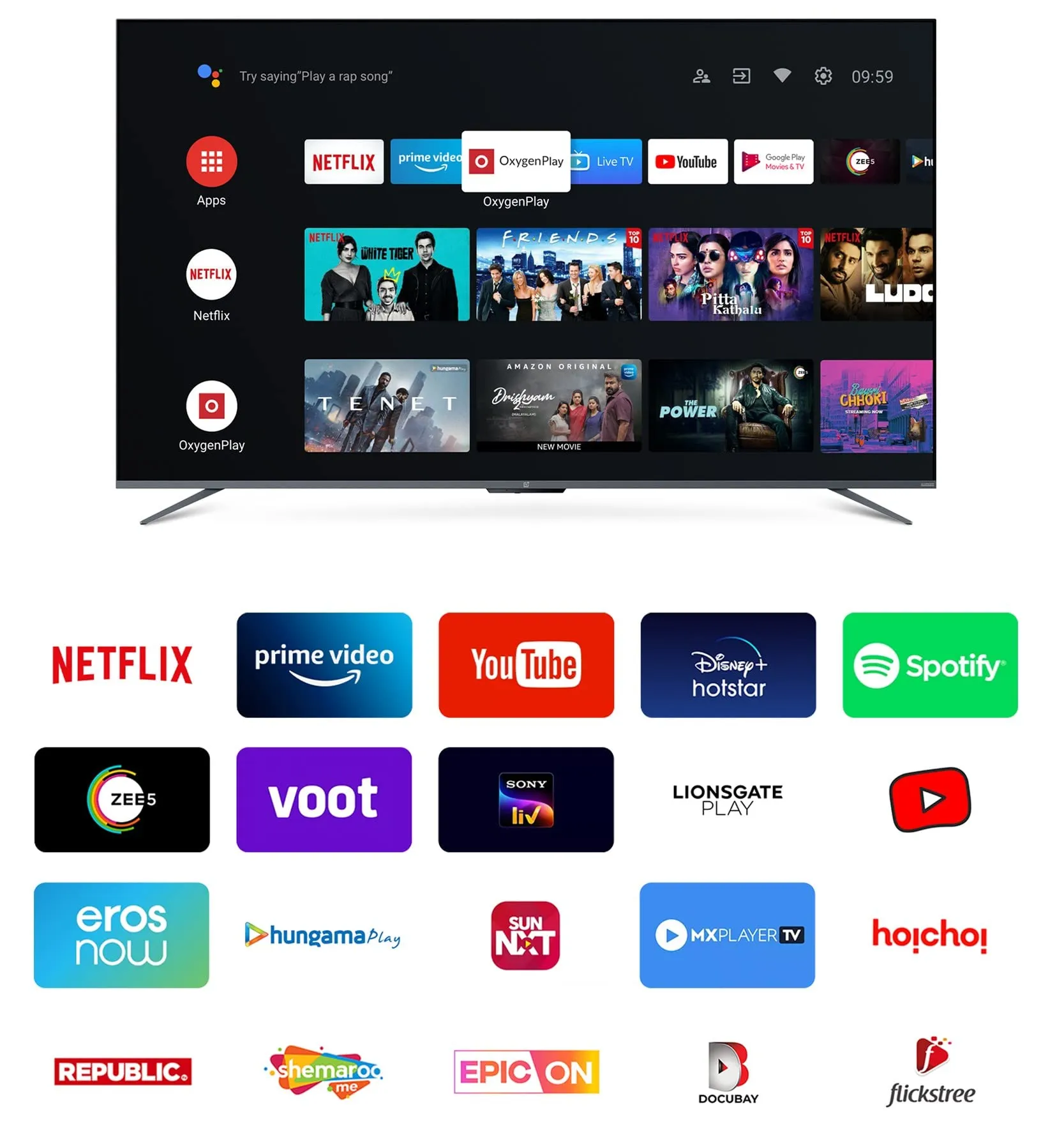 OnePlus 163.8 cm (65 inches) U Series 4K LED Smart Android TV 65U1S (Black)