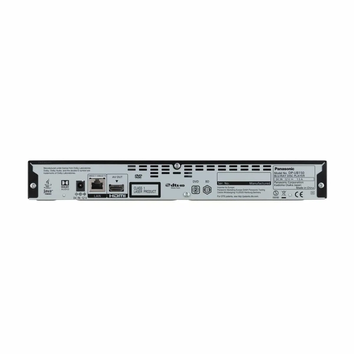 Panasonic DPUB150EBK 4K Blu-Ray Player