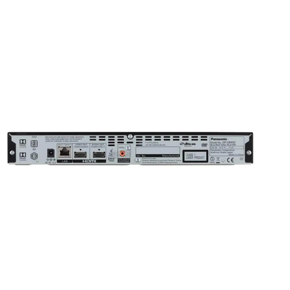 Panasonic DPUB450EB-K 4K Ultra HD Blu-ray Player with HDR10  & Dolby Vision