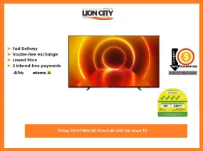 Philips 70PUT7805/98 70-Inch 4K UHD LED Smart TV