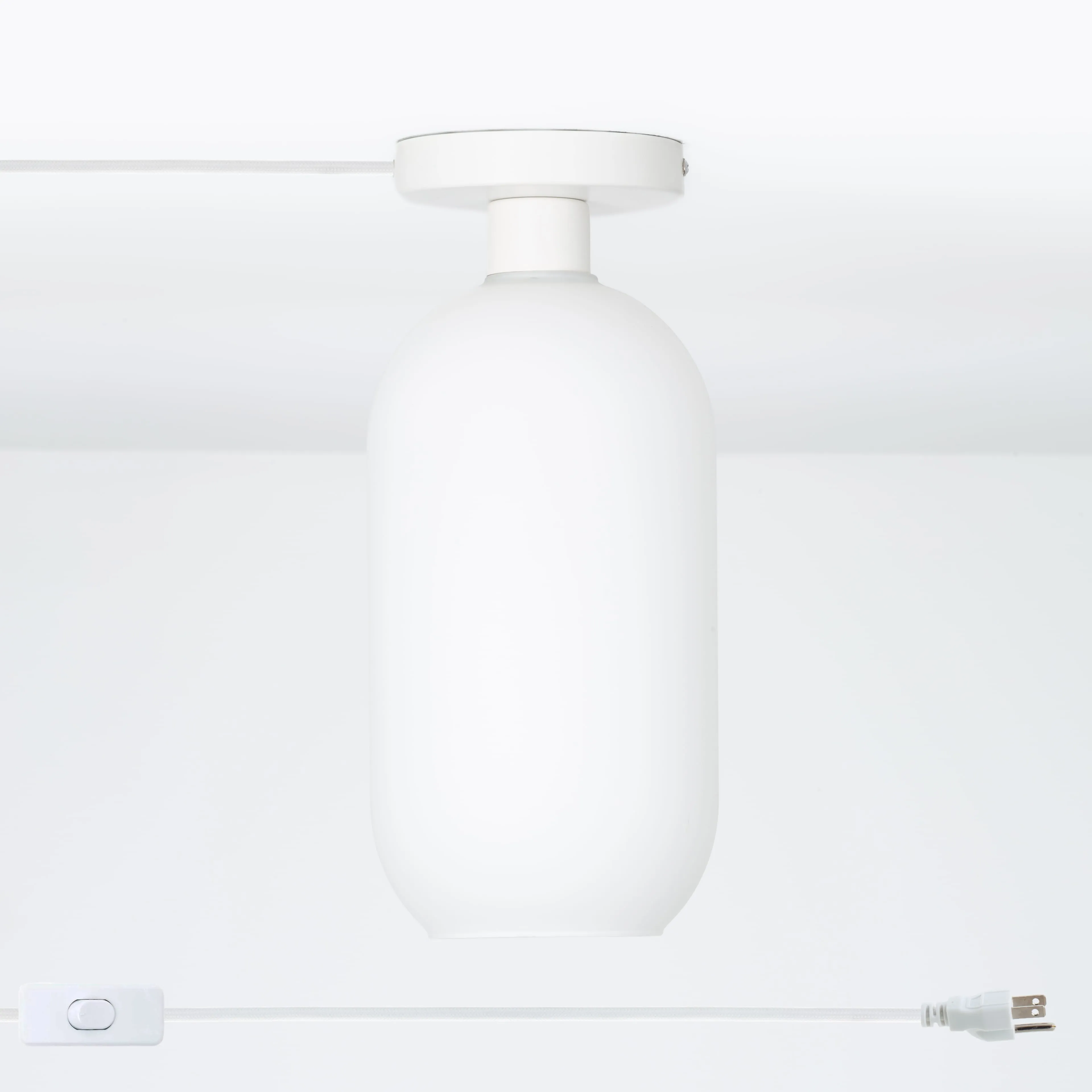 Plug-In Glass Pill Button Light