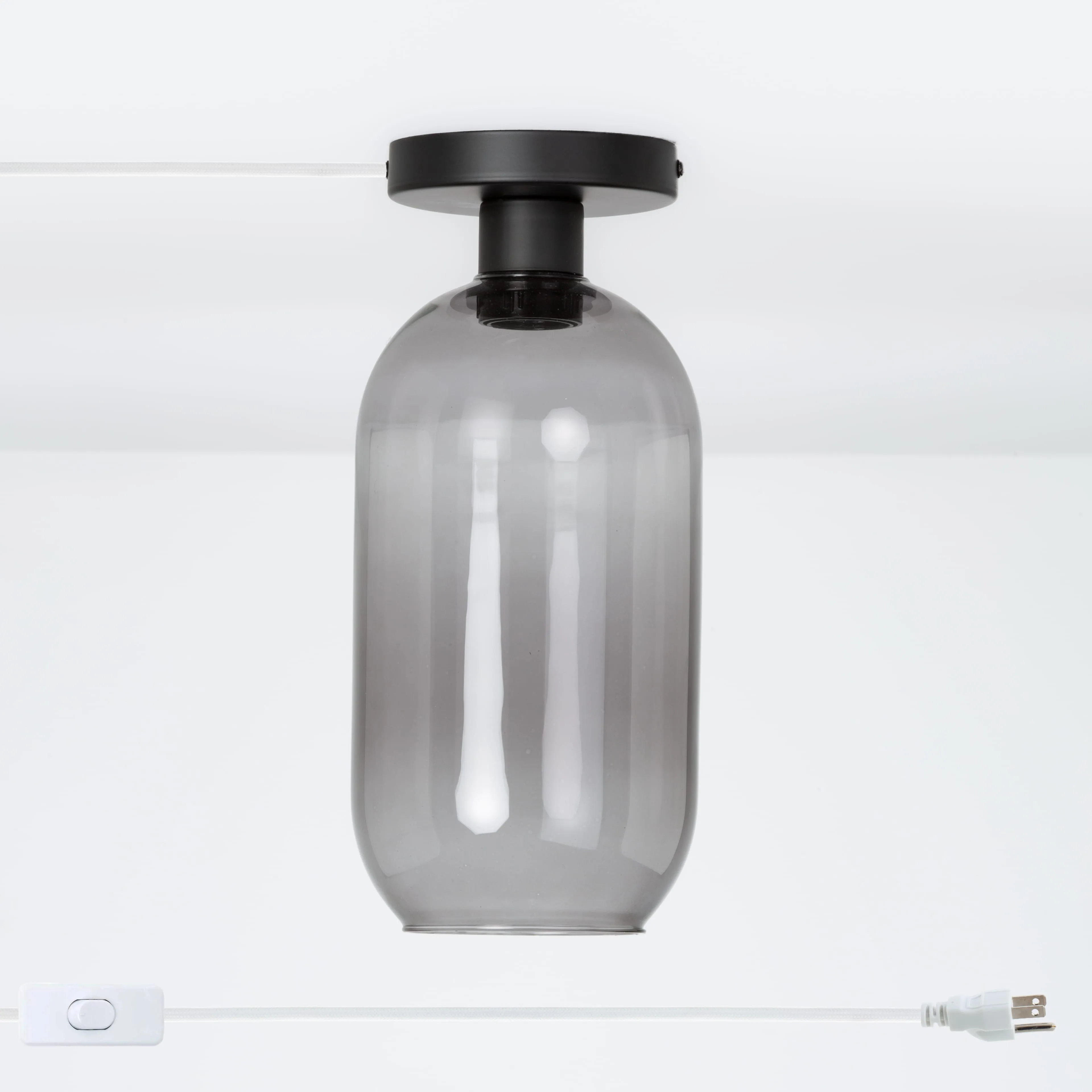 Plug-In Glass Pill Button Light