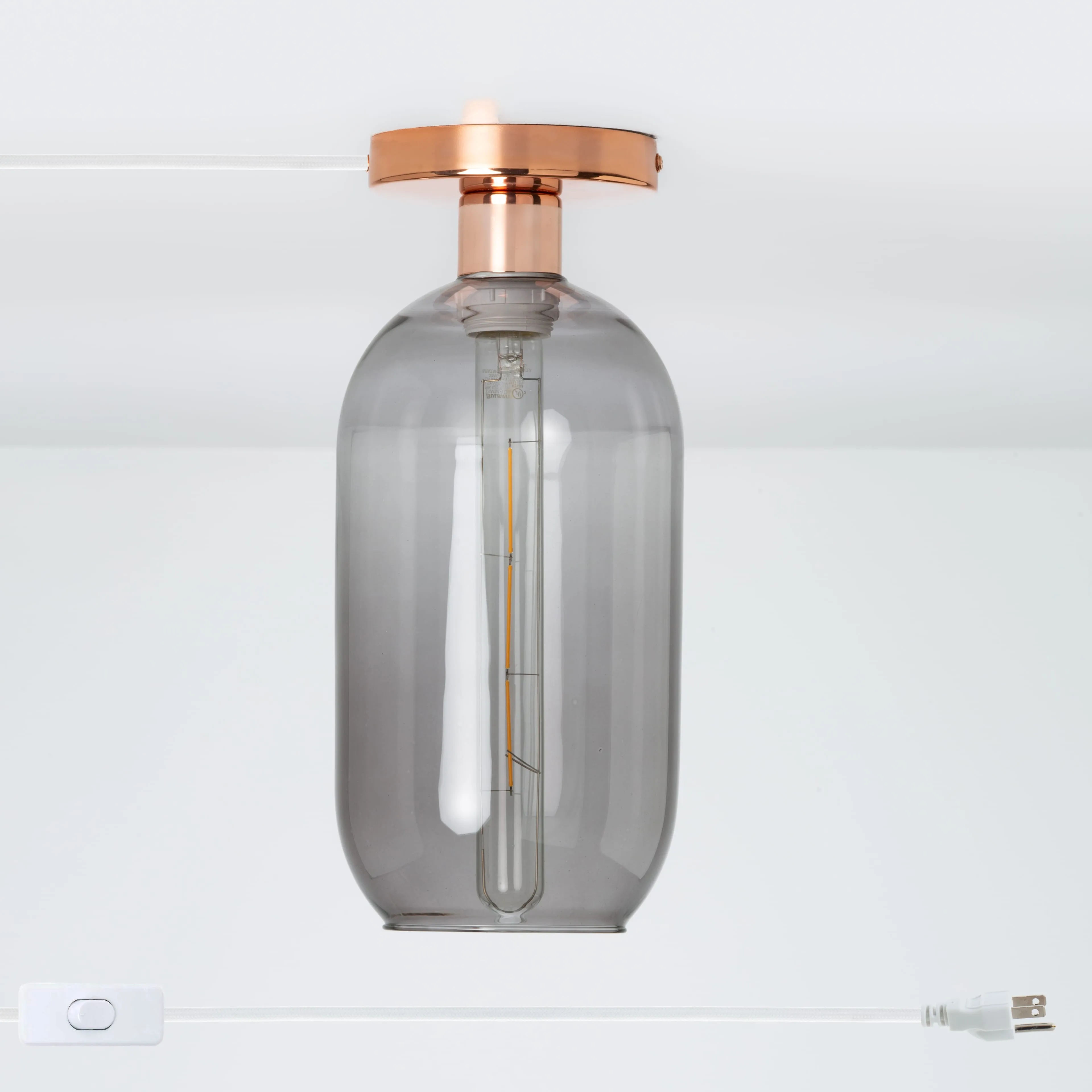 Plug-In Glass Pill Button Light