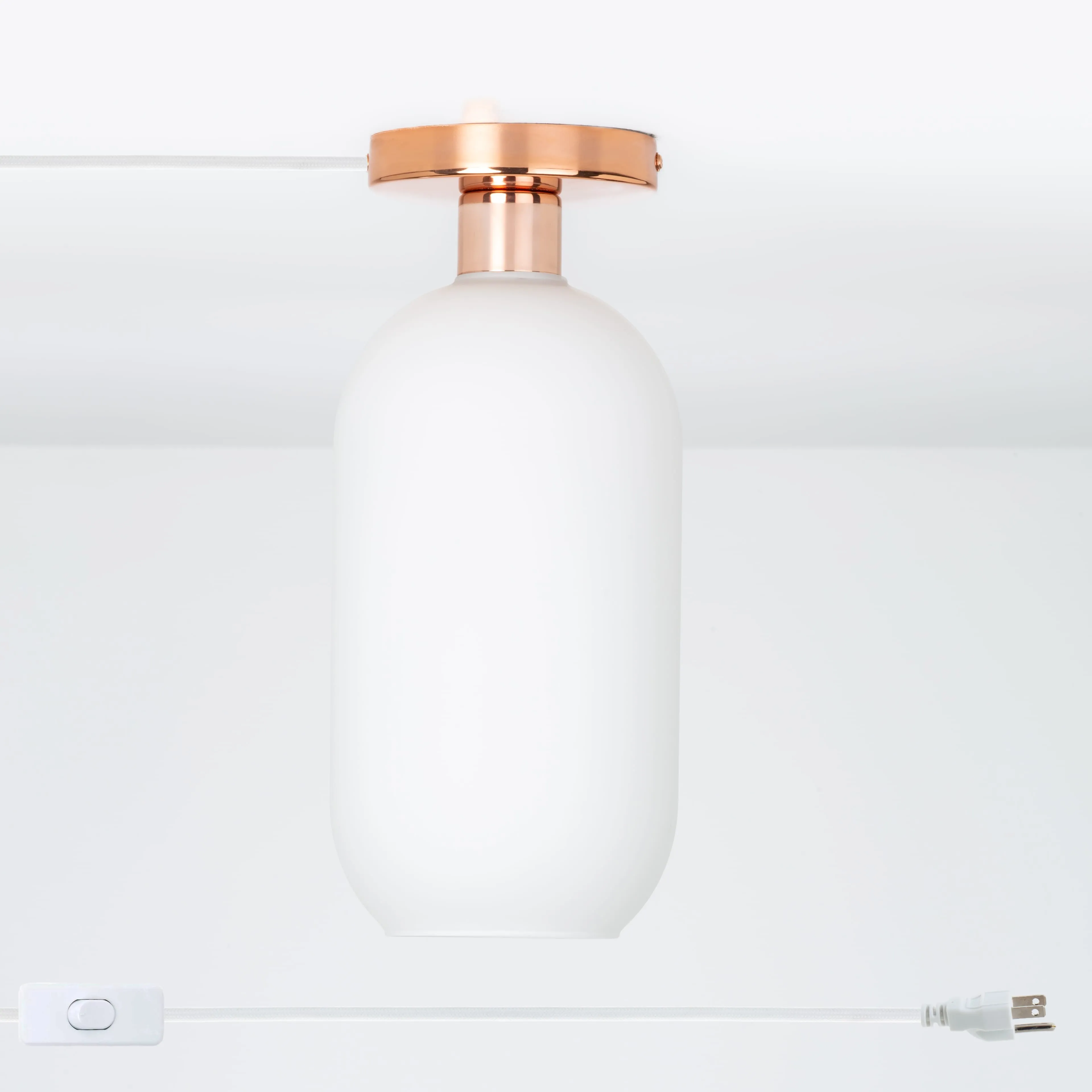 Plug-In Glass Pill Button Light