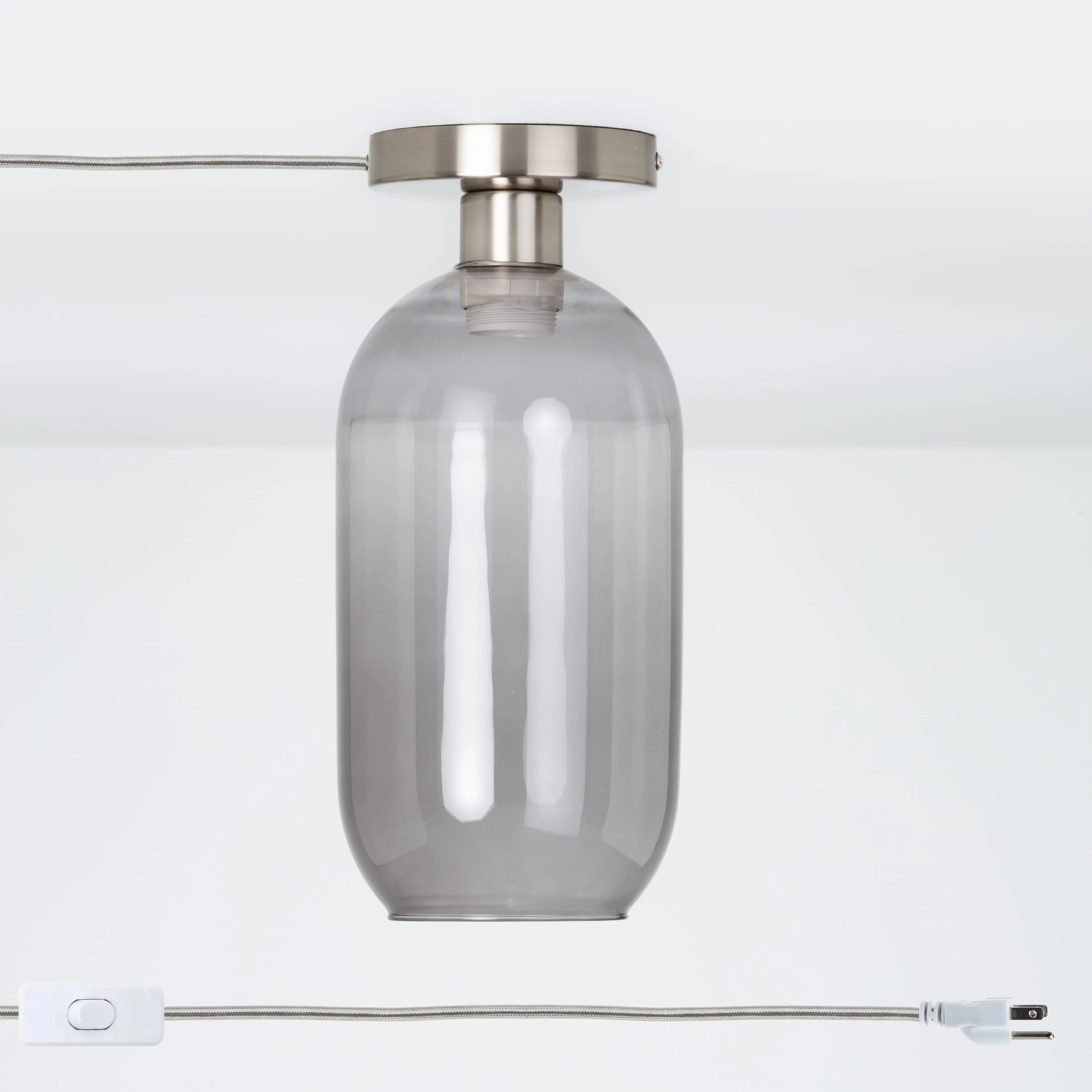 Plug-In Glass Pill Button Light