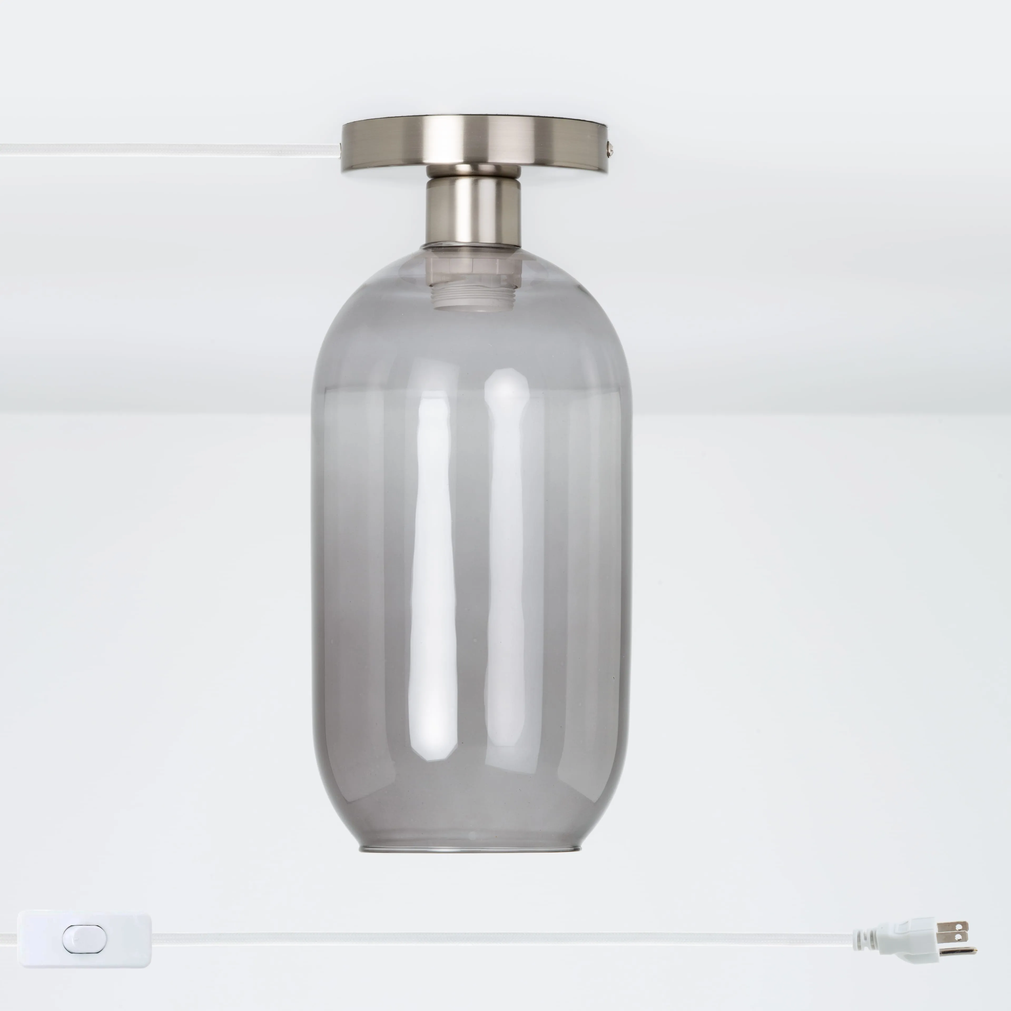 Plug-In Glass Pill Button Light