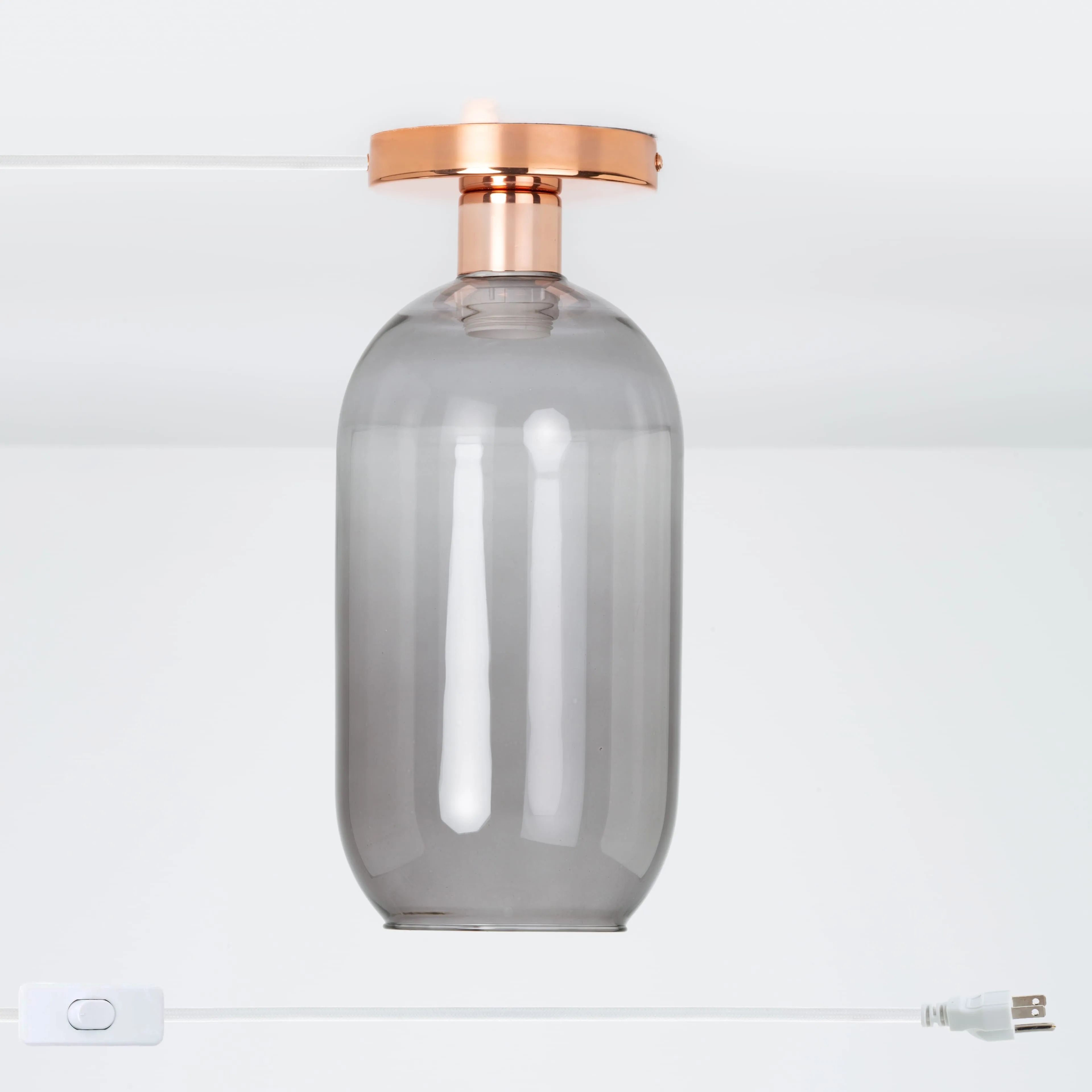Plug-In Glass Pill Button Light