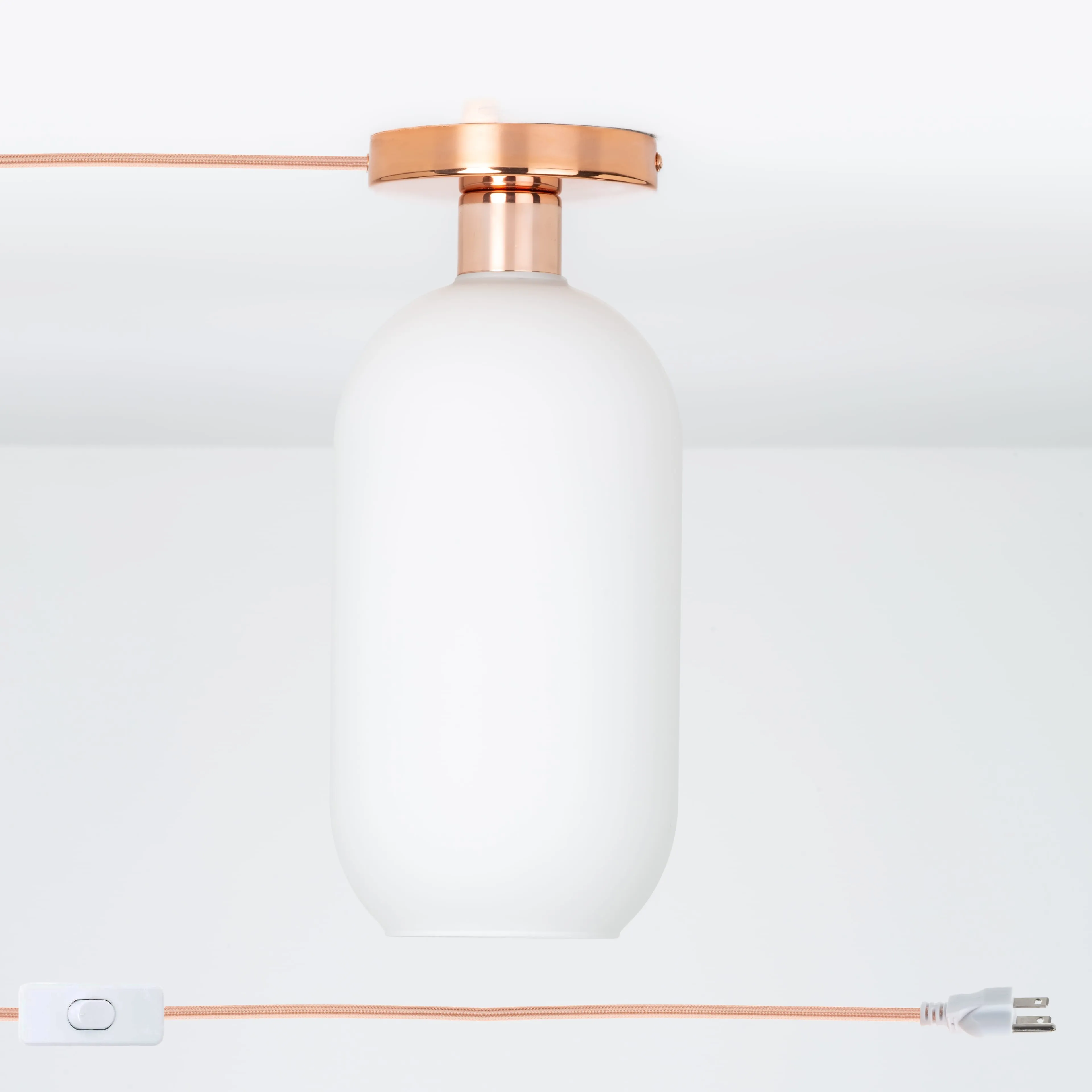 Plug-In Glass Pill Button Light
