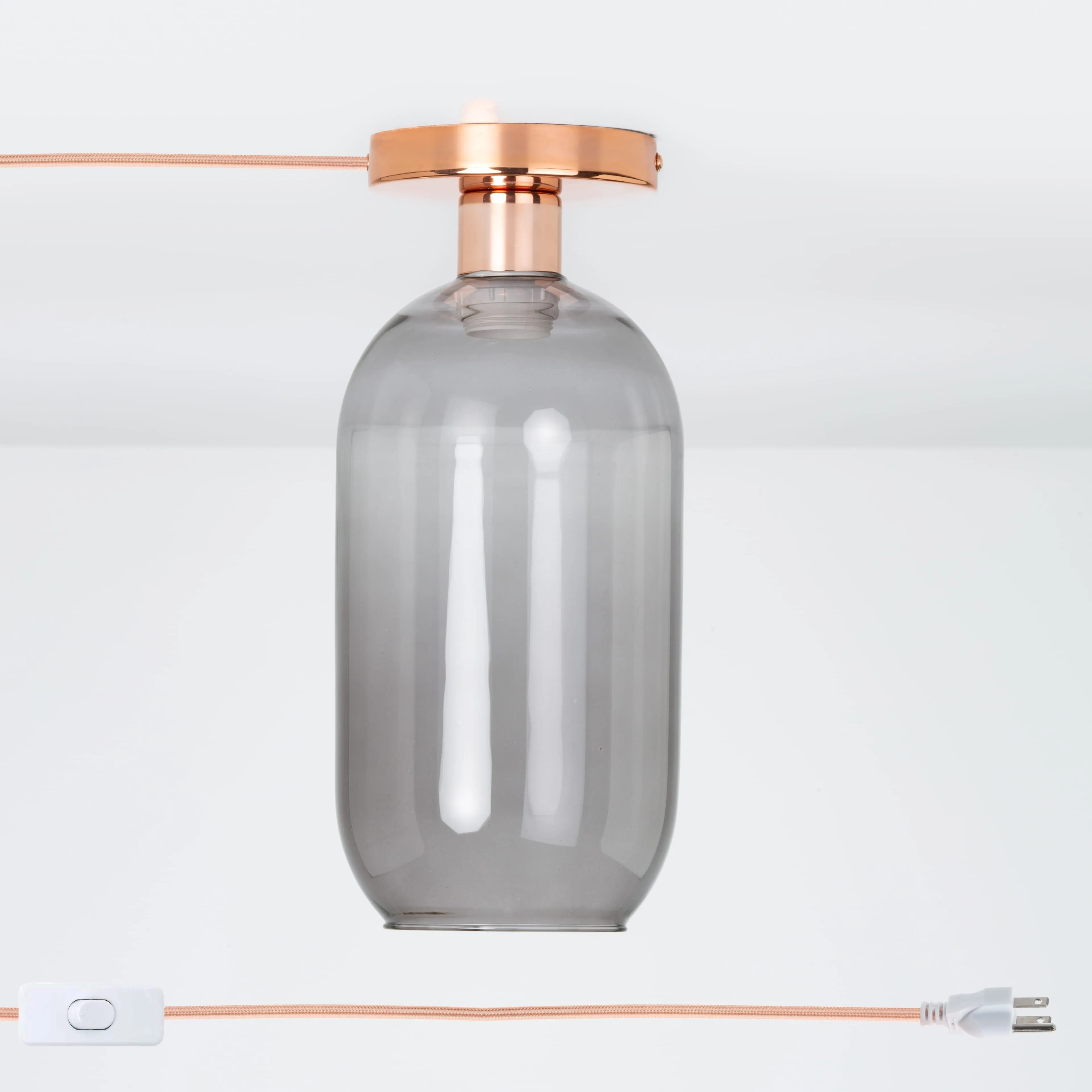 Plug-In Glass Pill Button Light
