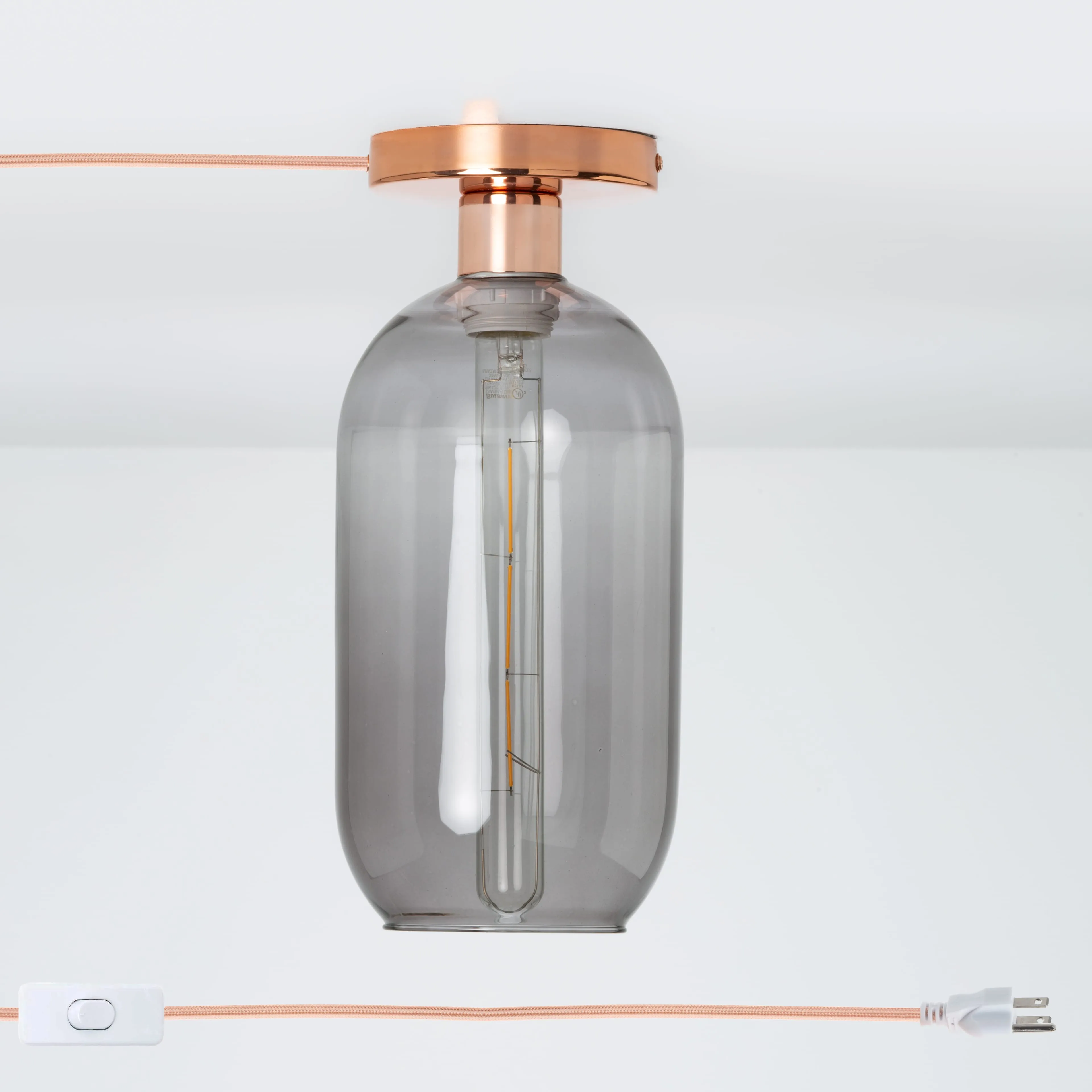 Plug-In Glass Pill Button Light