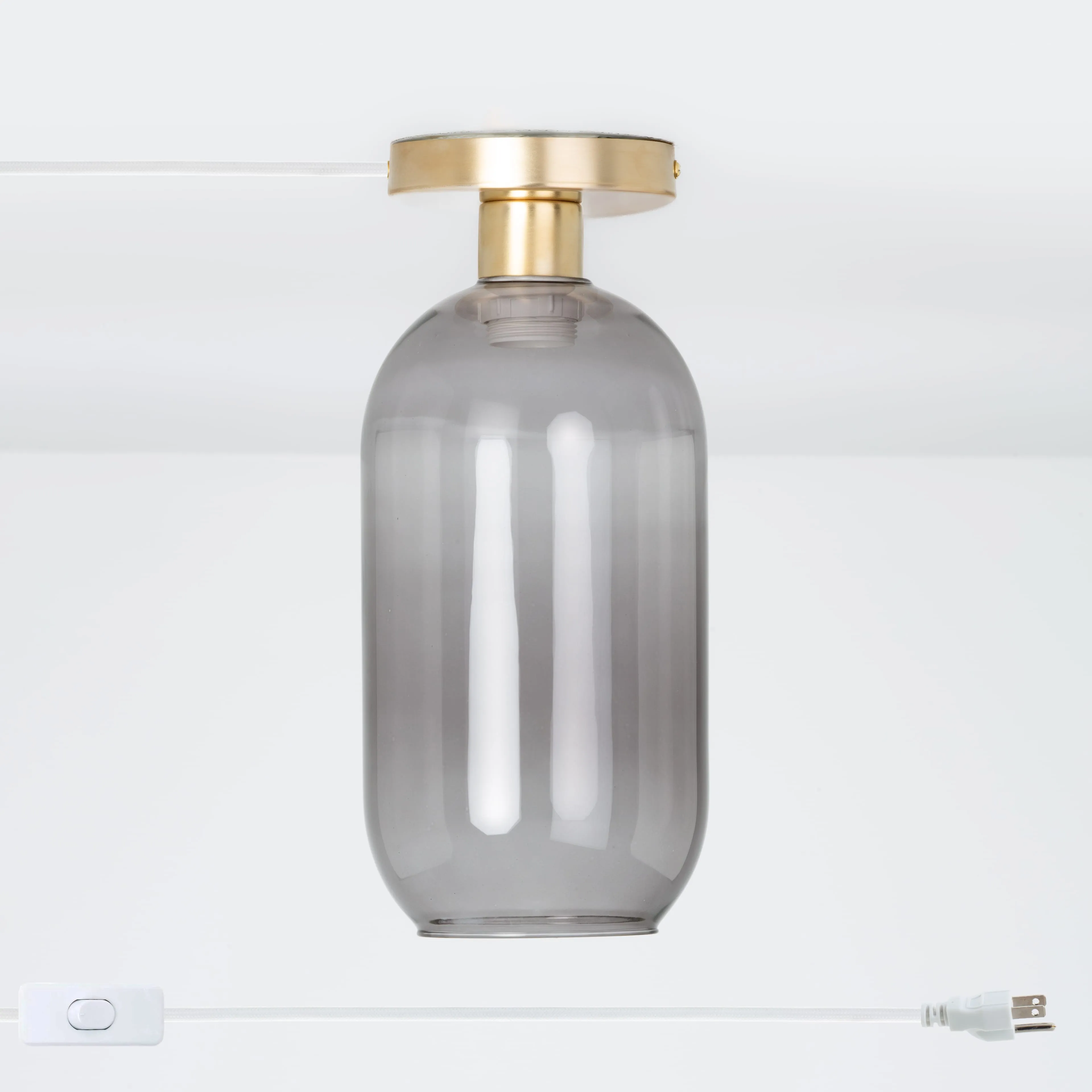 Plug-In Glass Pill Button Light