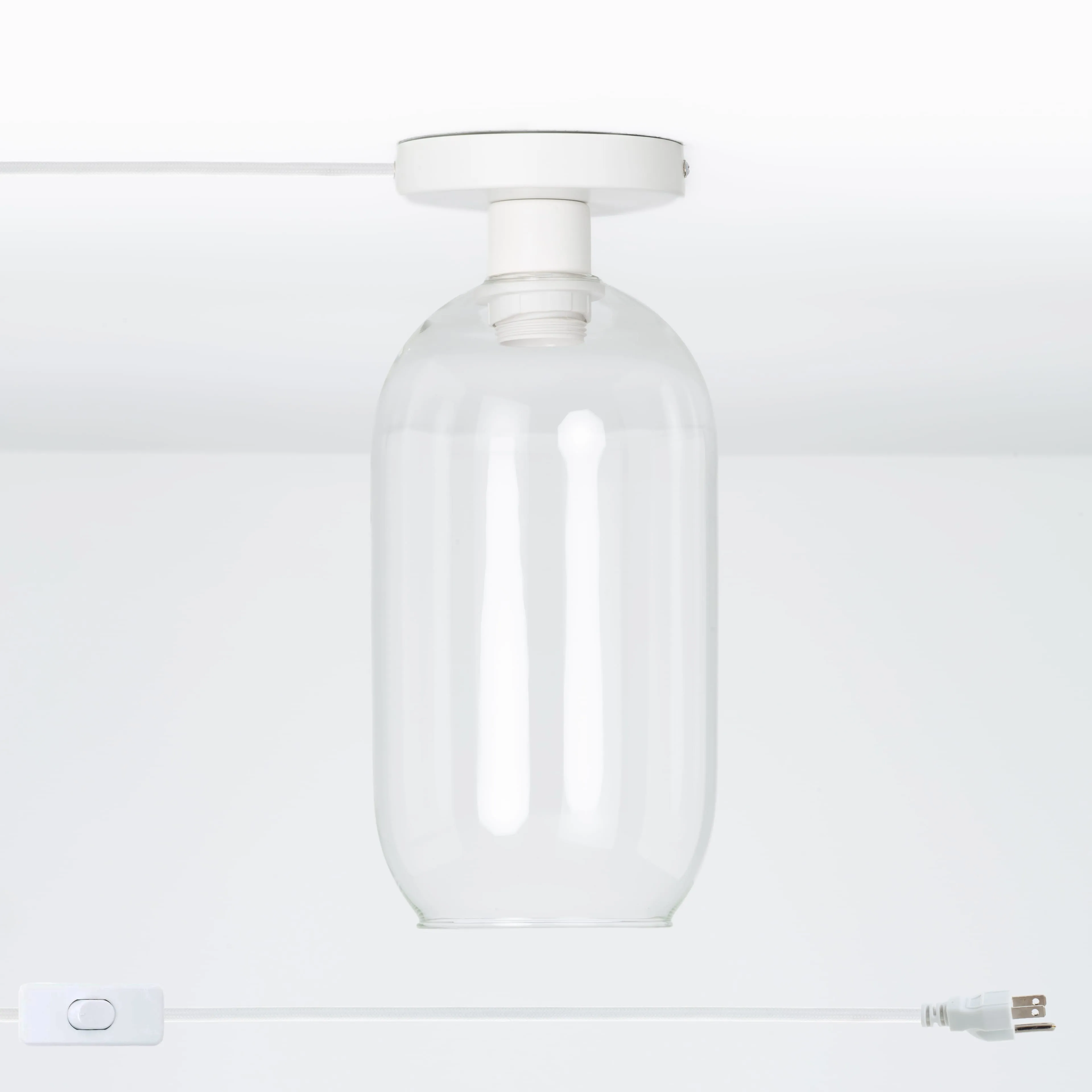 Plug-In Glass Pill Button Light